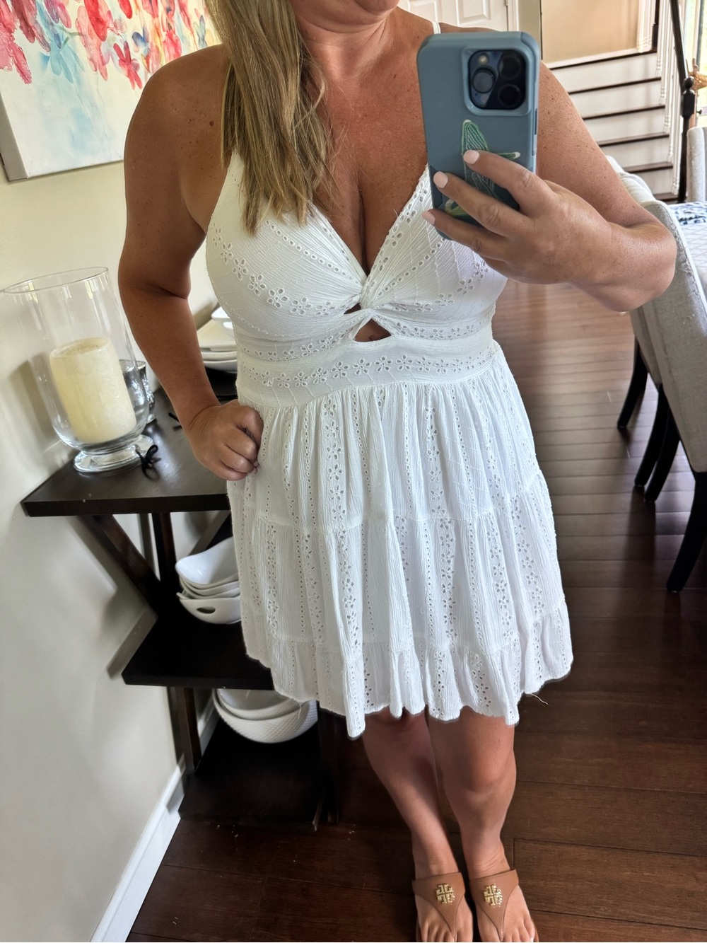 Angie white summer dress large